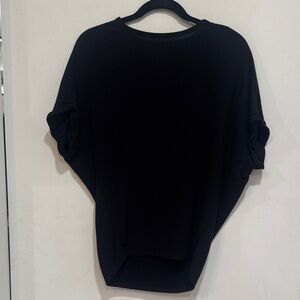 Michael Stars XS Elegant Black Short Sleeve Sweater Material Top